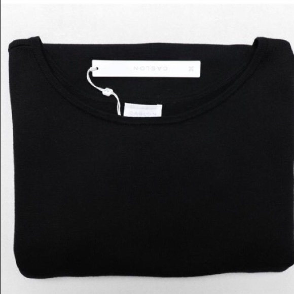 Black Oversized Crew Neck Tunic With Pockets - Picture 4 of 4